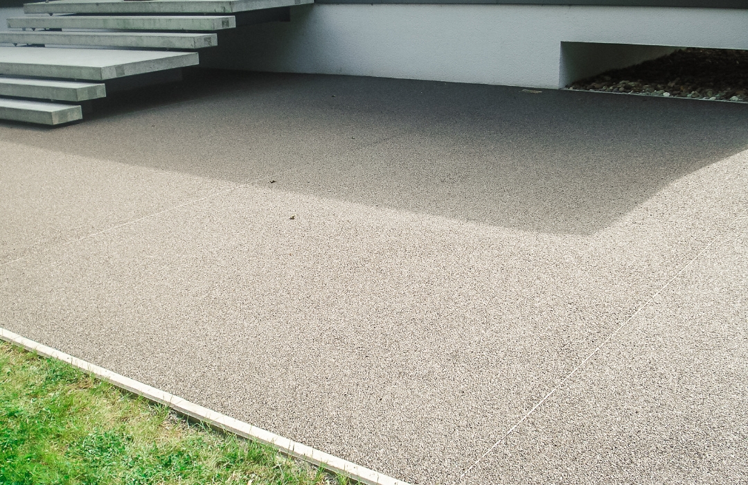 Terraway®-Belag einer Terrasse eines privaten Wohnhauses Terraway®-Belag einer Terrasse eines privaten Wohnhauses