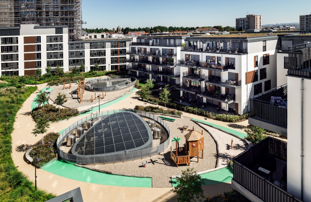Dachterrasse des Milaneo-Centers Stuttgart mit Terraway®-Belag