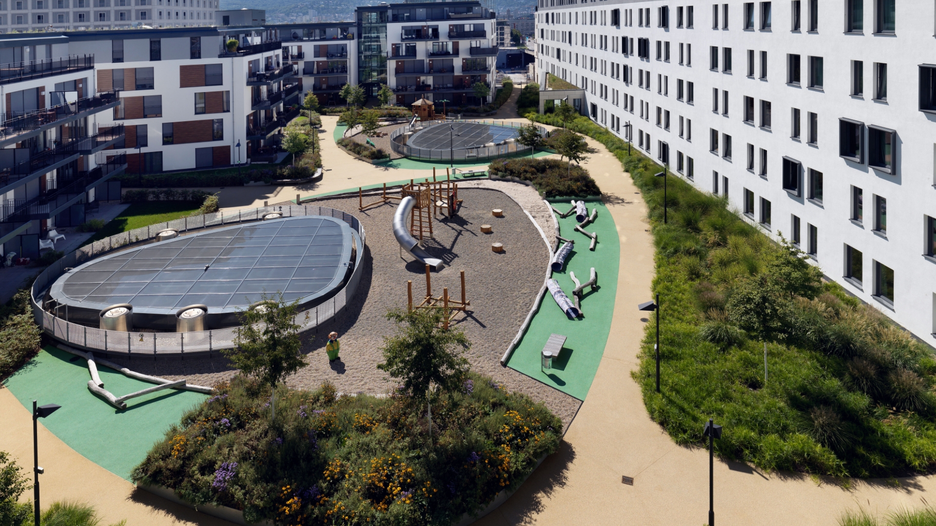 Dachterrasse mit Bodenbelag